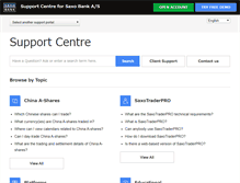 Tablet Screenshot of help.saxobank.com